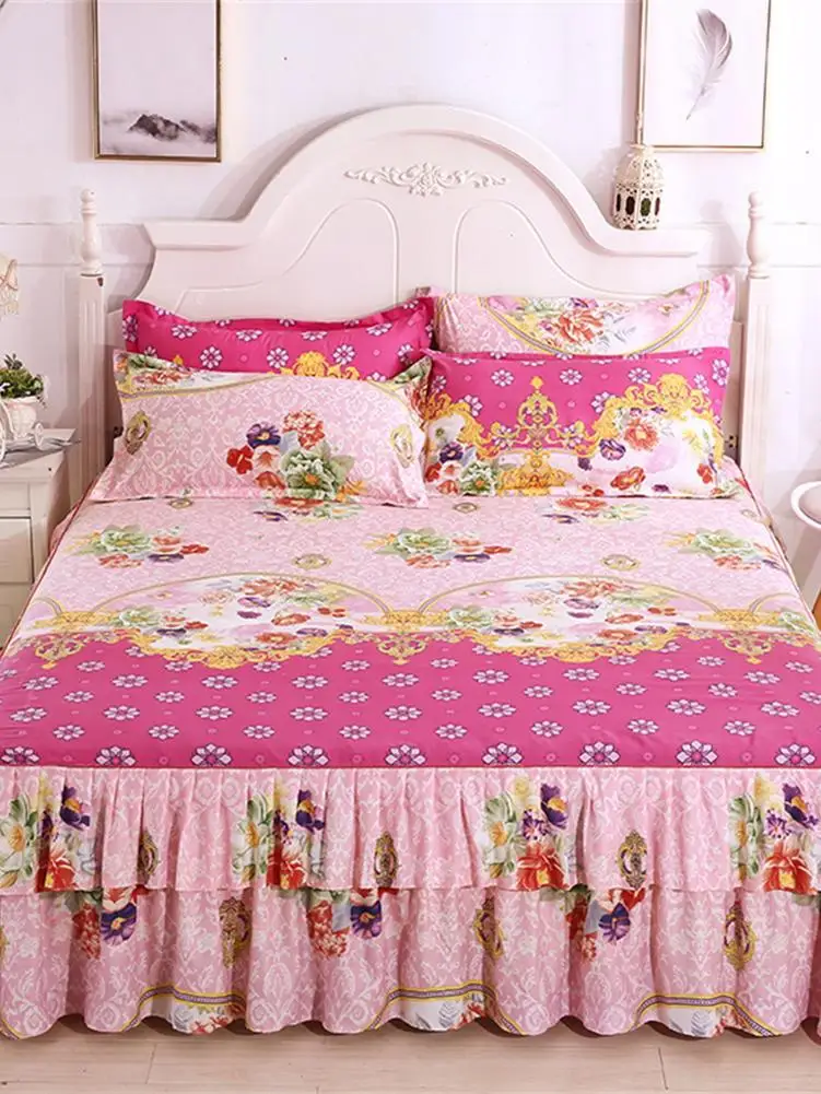 3 шт. постельные накладки с цветочным рисунком простыня покрывало изящное