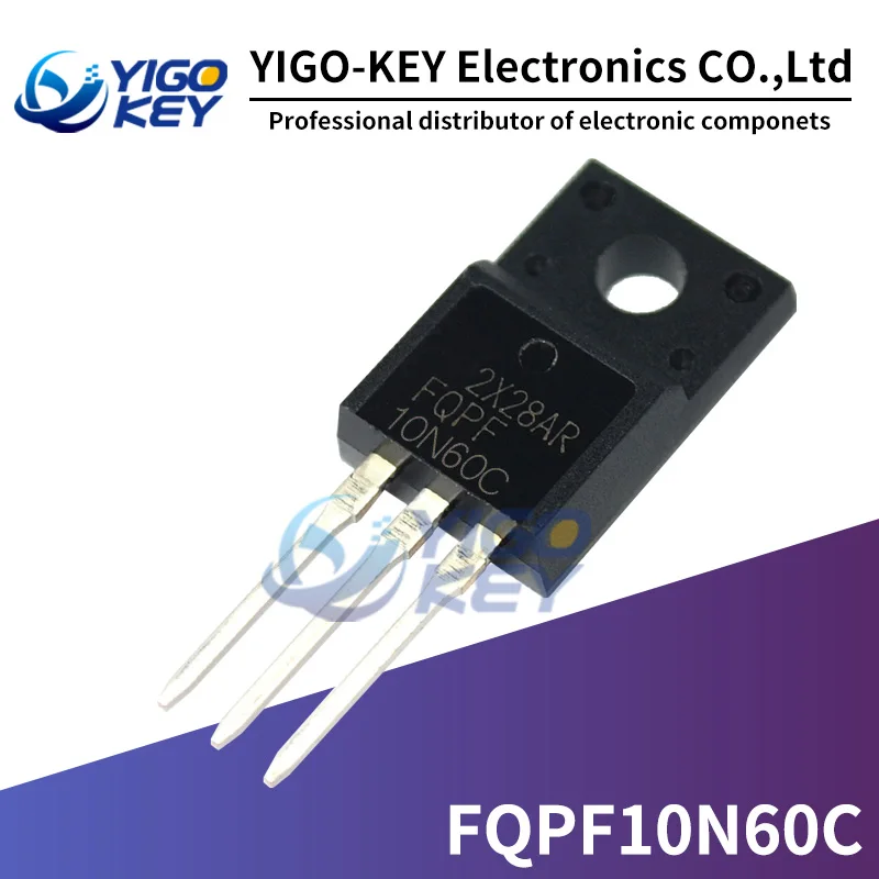

100Pcs FQPF10N60C TO-220 10N60C 10N60 TO220 FQPF10N60 New MOS FET Transistor