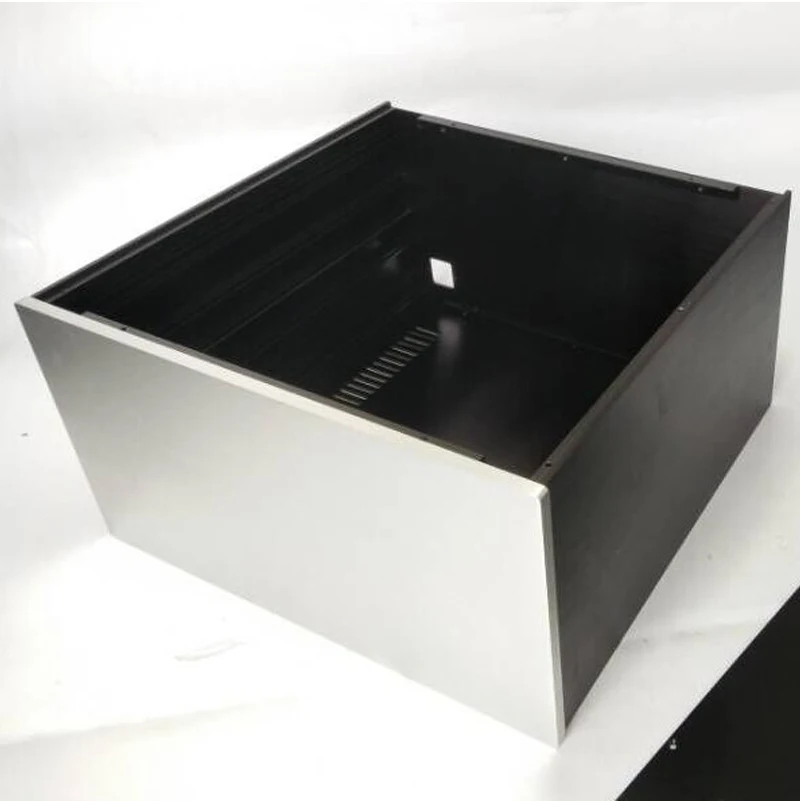 

Vogue 430*180*410mm 4323 Full Aluminum Amplifier Chassis Box House DIY Enclosure With Power Base Foot Amplifier Case Shell