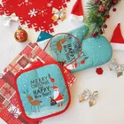Рождественские украшения для дома, перчатки для духовки, коврик для разогрева микроволновой печи, Рождественский кухонный инструмент, подарок на Новый год, 2 шт.компл.