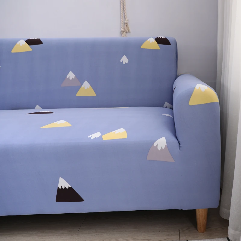 Light Blue Stretch Sectional Couch Cover Sofa Set for Living Room Single/Two/Three seat | Дом и сад