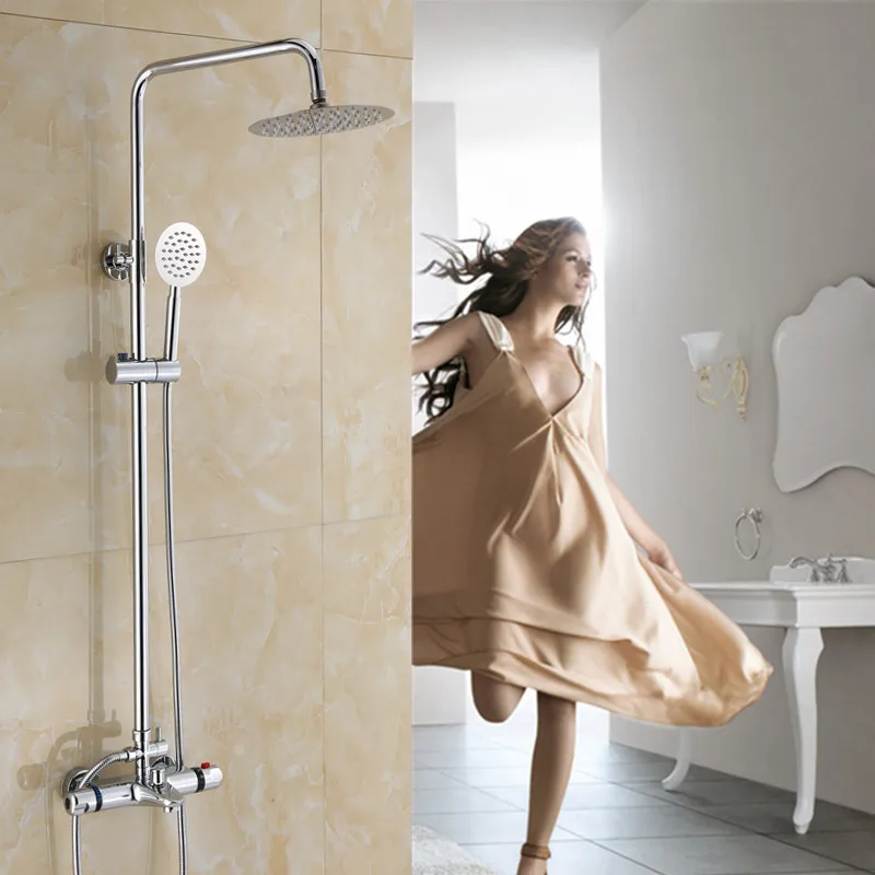 3 вида стилей 8 ''Термостатический смеситель для душа в ванной комнате насадка