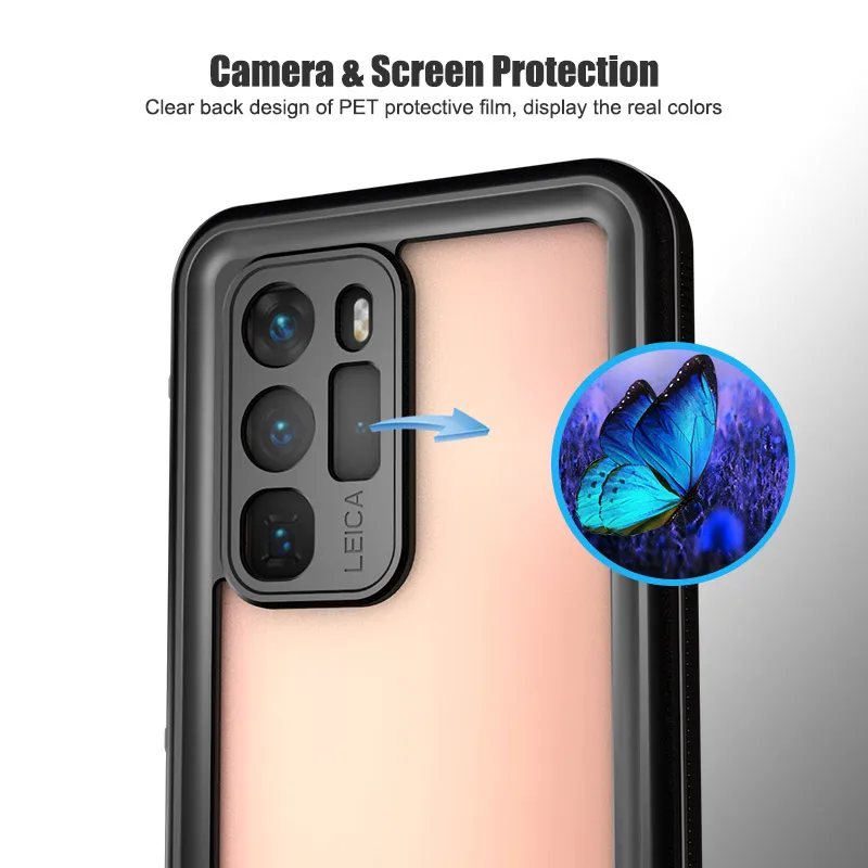 Водонепроницаемый чехол Shellbox IP68 ДЛЯ Huawei P40 Pro P30 Lite ударопрочный для дайвинга P20