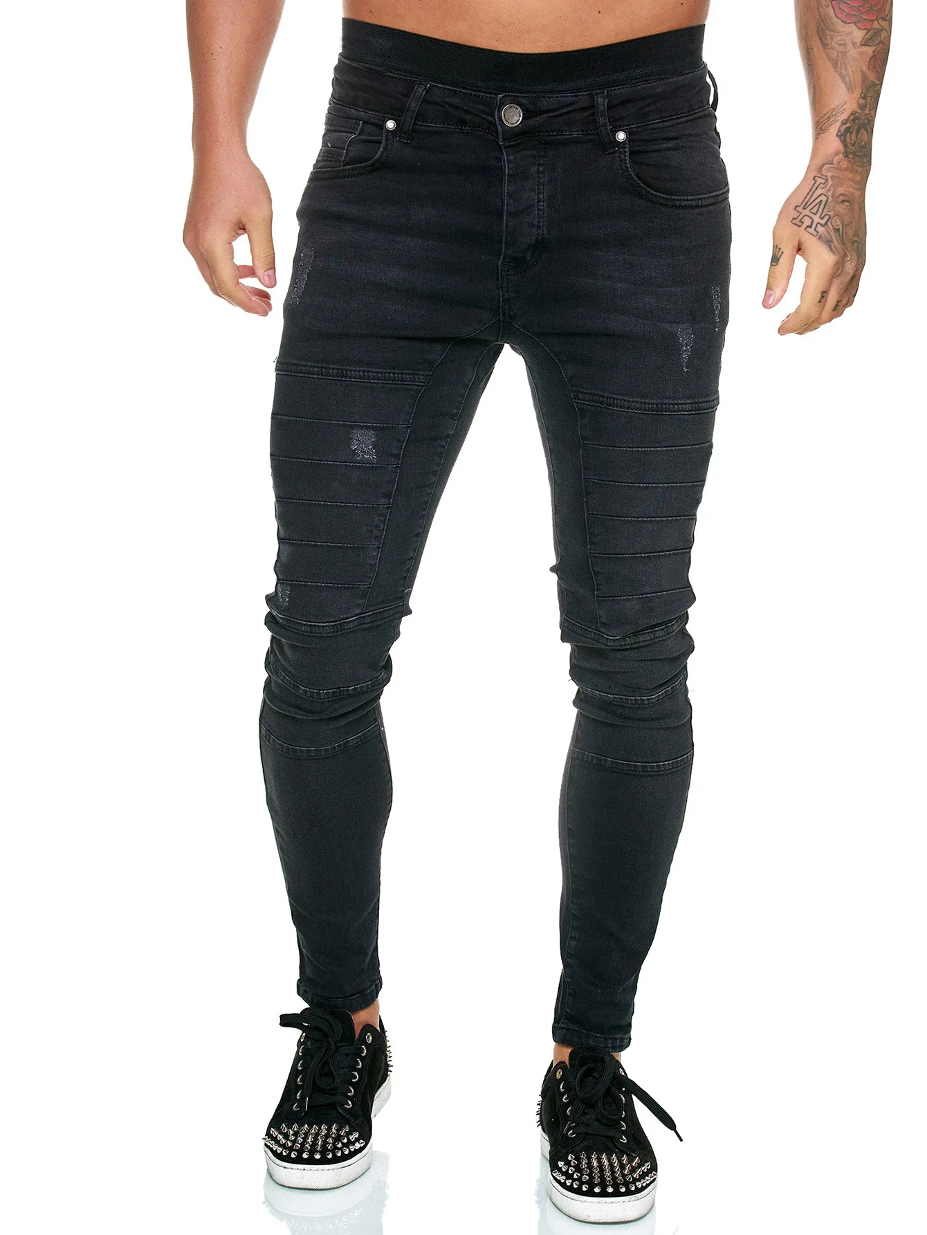 

Fashion New Mens Jeans Trend Motorcycle Men's Pencil Pants Men's Skinny Jeans Men Plus Size Black Denim Jeans for Men