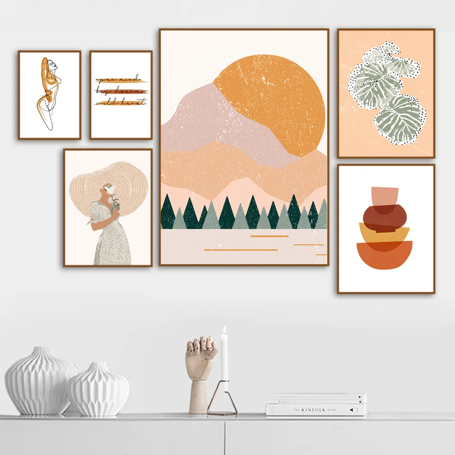 Картина на холсте с изображением девушки тела геометрической кривой абстрактной