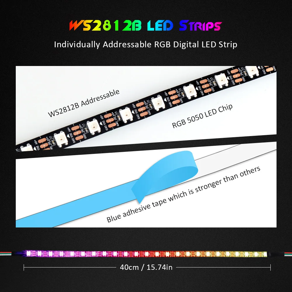 WS2812b цифровой адресуемый светодиодный светильник для ПК, ASUS Aura SYNC RGB 3 pin 5V ADD Header на материнской плате, MSI Mystic светильник SYNC