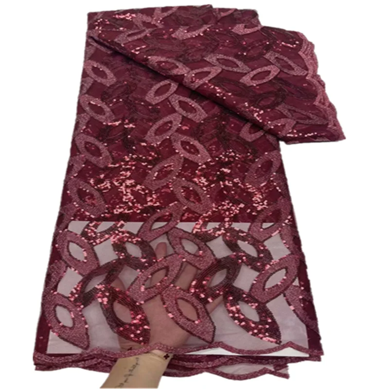 Hot Sell royal blue Africa Sequins Lace Fabric Top Quailty African Embroidery Net For Woman FYU78 | Дом и сад