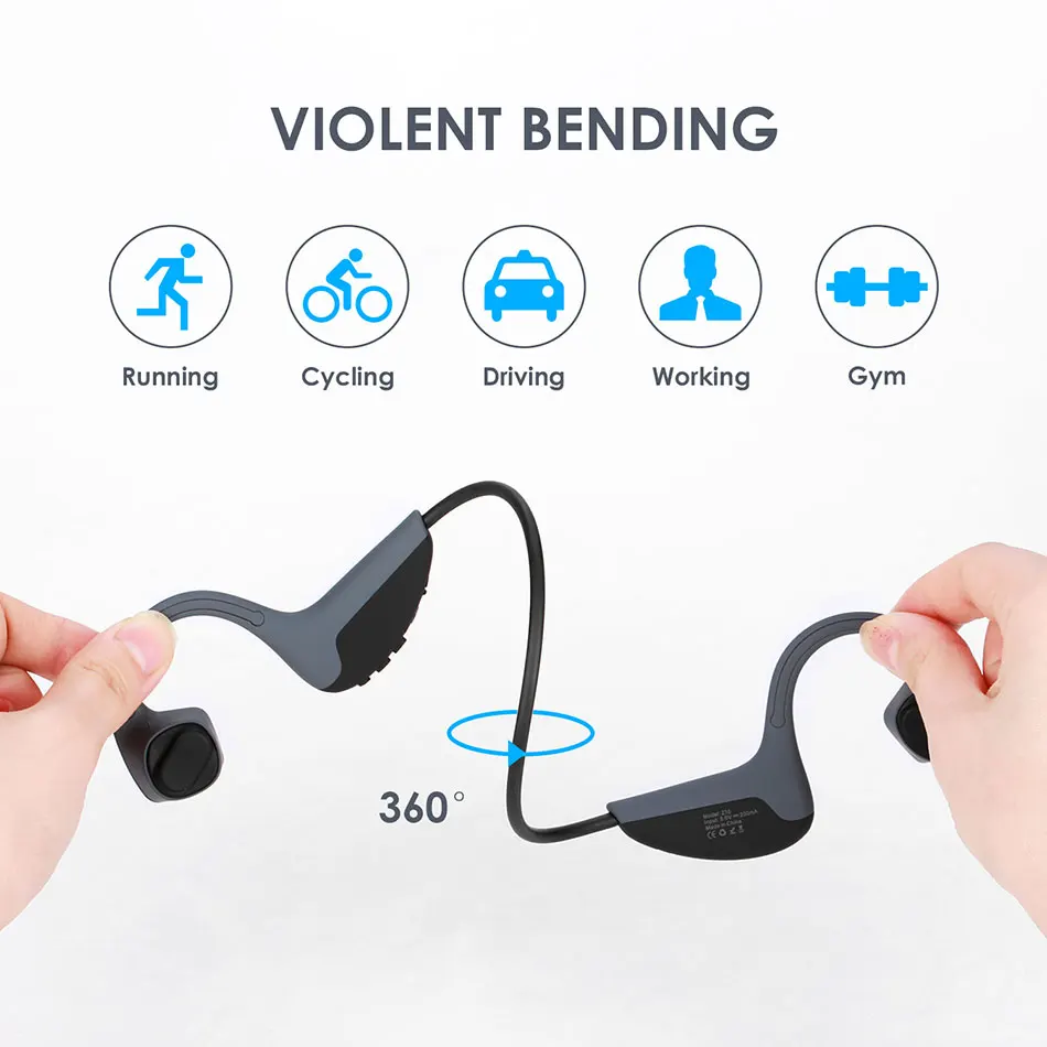 BBGear Z10 костная проводимость Bluetooth гарнитура с микрофоном громкой связи звонки 5 0