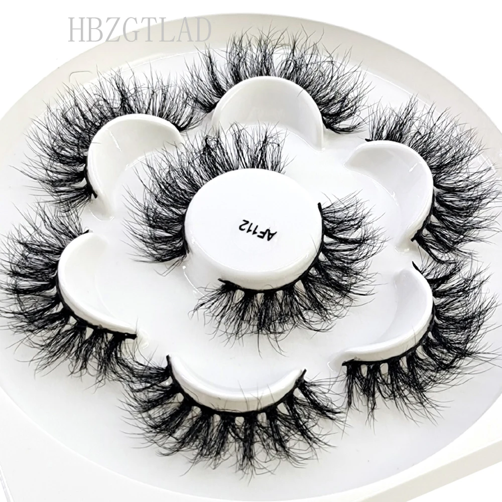 

4 Pairs Fluffy Mink Lashes Short Messy Wispy Natural Eyelashes 13mm-25mm Hamdmade Real 3D Mink Hair Eyelash Makeup False Lashes