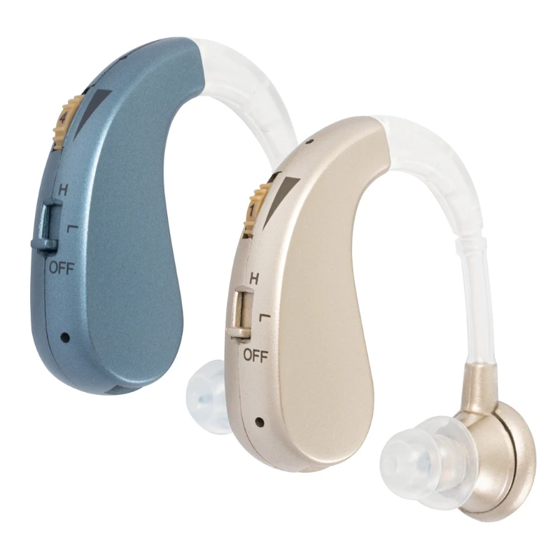 

Hearing Aids Sound Amplifier For The Deafness Behind Ear Adjustable Audifonos With Noise Reduction US EU Plug Drop Shipping