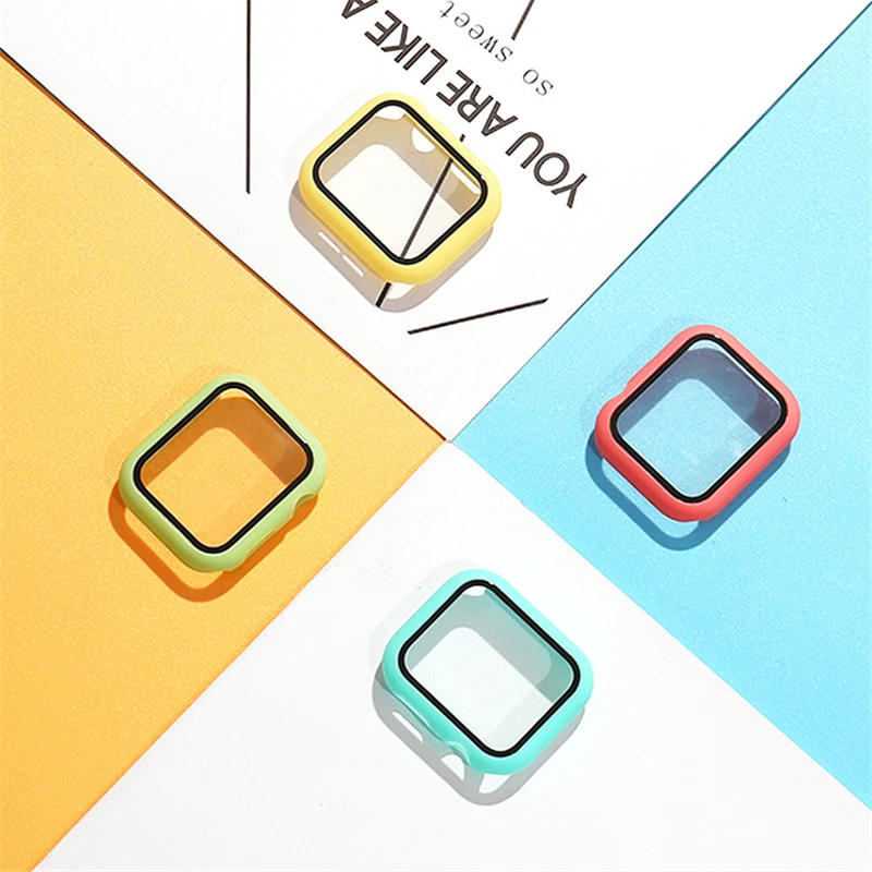 

360 Full Protective Case For Apple Watch 44mm 42mm 40mm 38mm Cover Screen Protector For iWatch 5 3 4 2 Watch Case Etui Funda