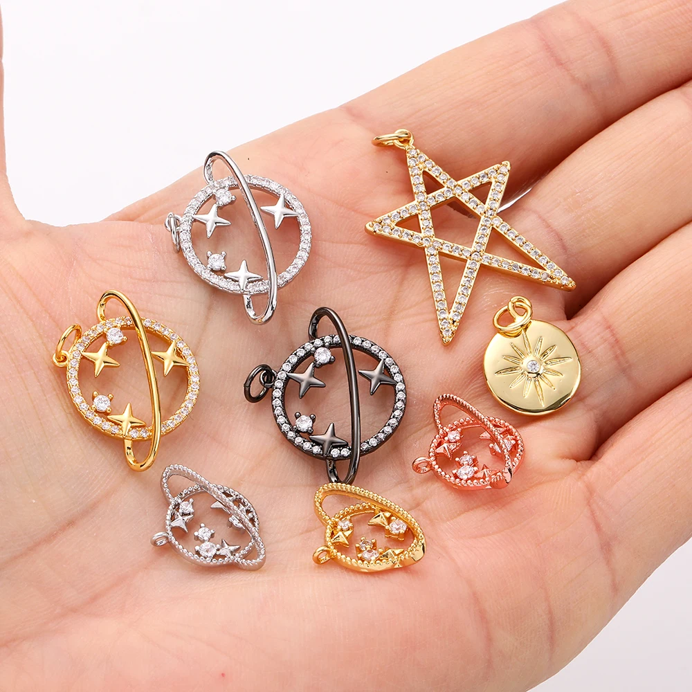 

Star Pendant Charms for Jewelry Making Cute Polaris Design Charm Jewelry Charms for Earrings Necklace Bracelet Make Copper