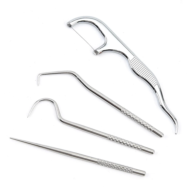 

1set Stainless Steel Toothpick Set Portable Clean The Oral Toothpick Outdoor Household Travel Seal Storage Container
