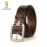 fajarina top quality new pin buckle belt solid layer casual jean cow skin leather belt for men 38mm apparel accessories n17fj862