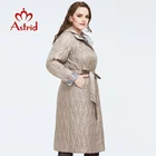 Astrid 2020 Весна Новое поступление Женская Куртка Свободная одежда женское длинное пальто размера плюс с поясом весеннее пальто женское AM-9428