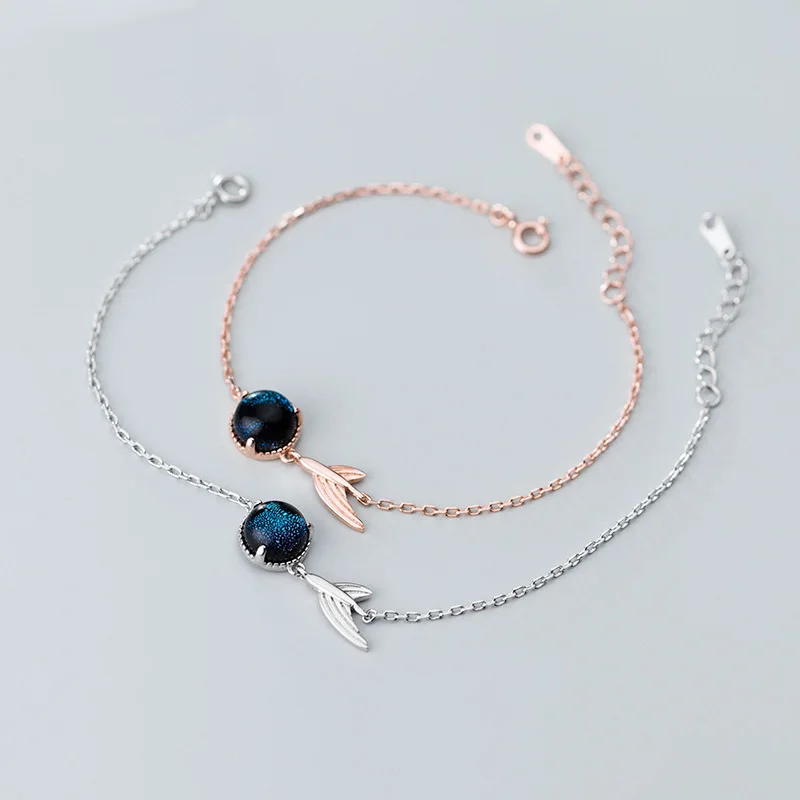 Trusta браслет с рыбьим хвостом из стерлингового серебра 925 пробы милый Кристальный