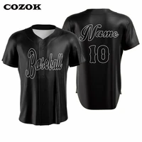 sublimated baseball jerseys softball shirts big size 3xl black jersey de b%c3%a9isbol para hombre
