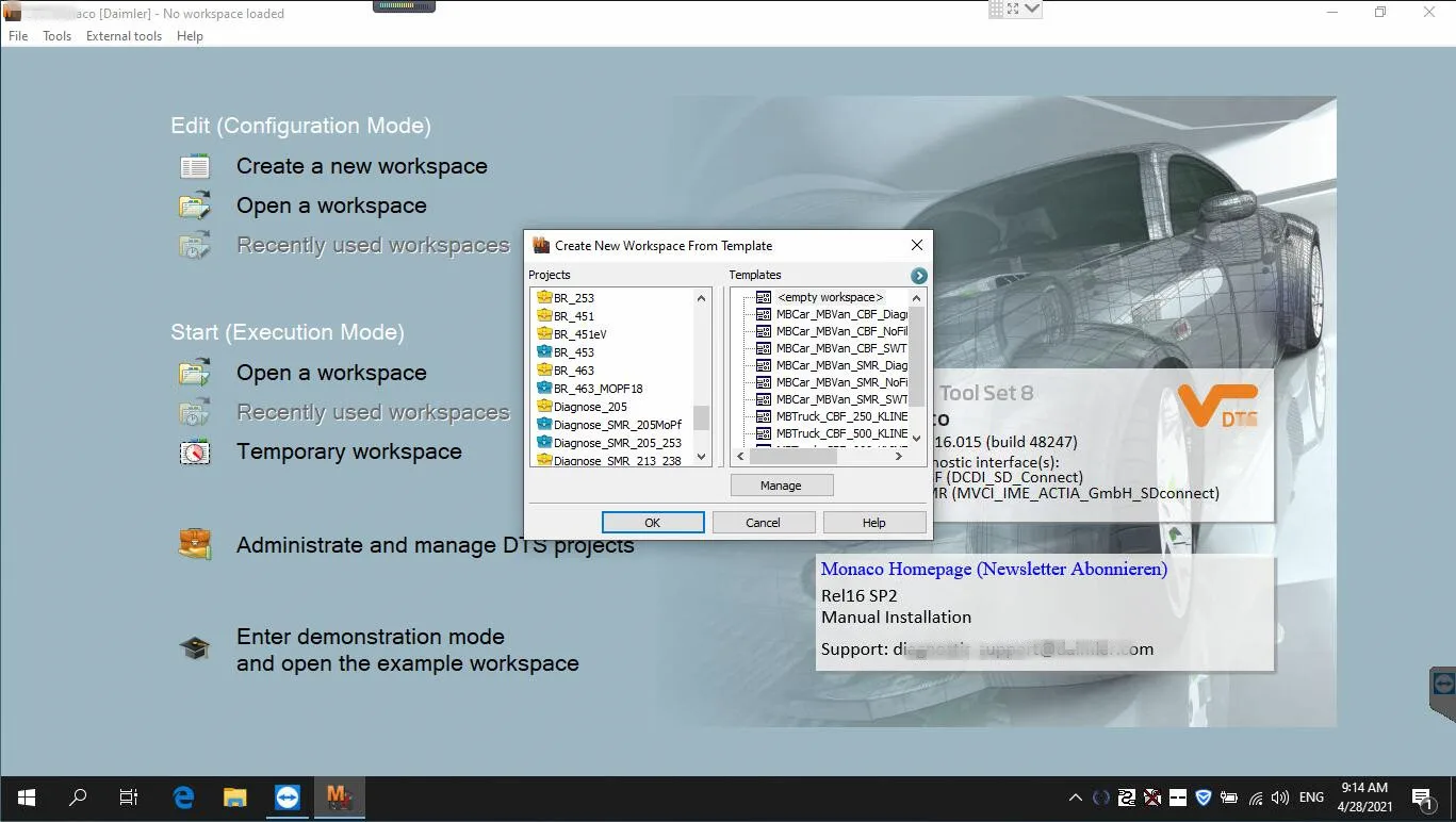 2021 06 программное обеспечение установленное на жестком диске для MB Star C4 SD Connect