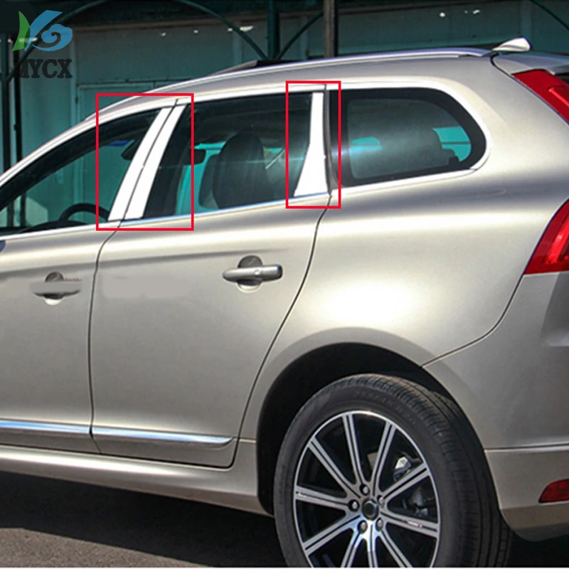 2015 для Volvo XC60 XC 60 2009 2010 2012 2013 2014 центральный столб из нержавеющей стали B + C крышка
