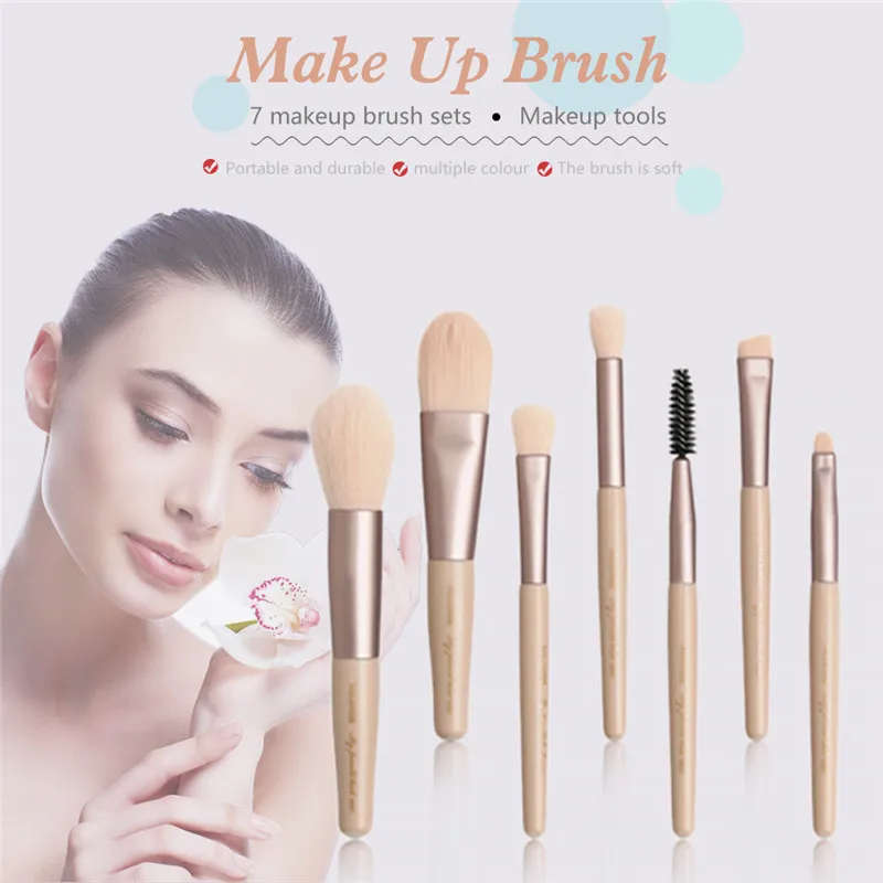 

7Pcs/Set High Quality Makeup Brushes For Powder Foundation Cosmetic Eyebrow Eyeshadow Brush Set Beauty Pincel Maquiagem