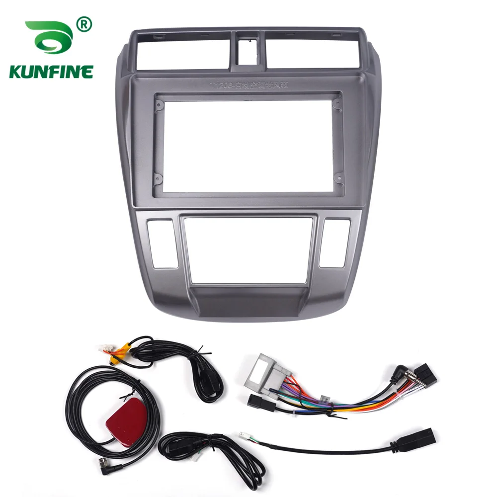 Автомобильная GPS-навигация Стерео для Honda city 2006-2014 AT Radio Fascias Panel Frame Fit 2Din 10-дюймовый