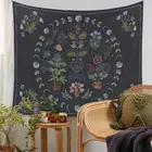 Настенный винтажный гобелен в скандинавском стиле с Лунной фазой, Рождественское украшение на стену, настенные ковры в стиле хиппи с цветами, звездное небо