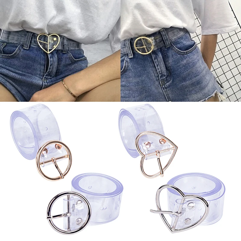 Женский длинный прозрачный пояс с пряжкой в форме сердца | Аксессуары для одежды