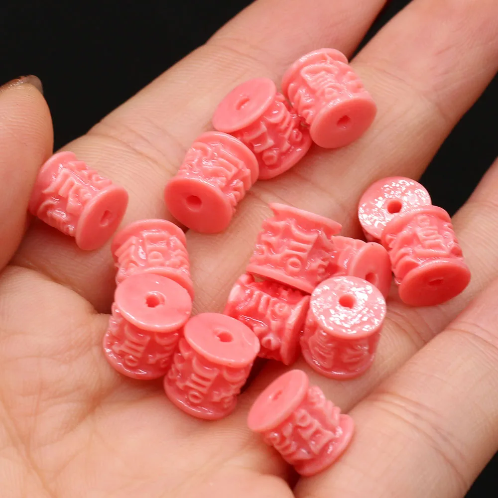 

Подвеска из натуральных кораллов 10 шт./лот, красные цилиндрические свободные бусины, Подвески для изготовления ювелирных изделий «сделай с...