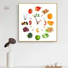 Часы наручные в скандинавском стиле, смешные картины с изображением еды, овощей, фруктов, велосипеда, лимона, кухни, ванной комнаты, спальни