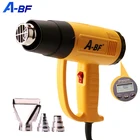 Промышленный фен для горячего воздуха, A-BF Вт1600 Вт, цифровой дисплей, электрический тепловой пистолет, пластиковая Сварочная горелка, горячий фен для автомобиля, обжиг фольги