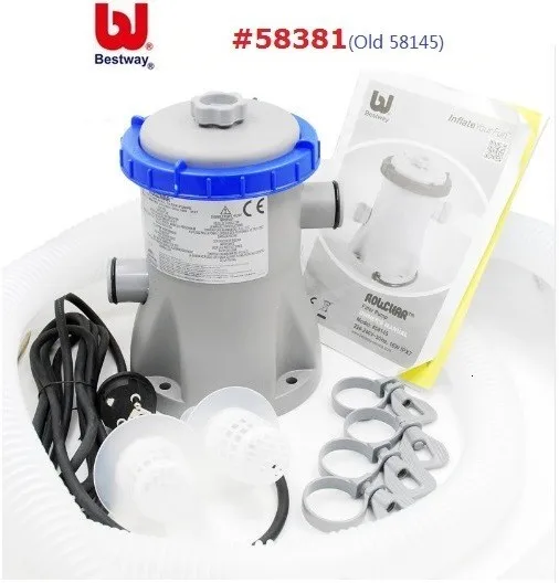 58381 Bestway 330 галл./час Flowclear фильтр насос 1100-8300л плавательный бассейн воды циркулирующий фильтр плавательный бассейн очиститель воды