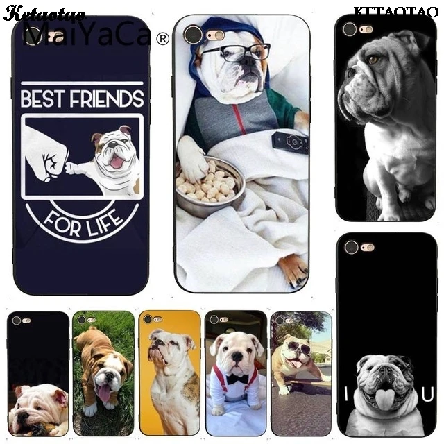 Силиконовый чехол KETAOTAO с изображением милой собаки английского бульдога для iPhone