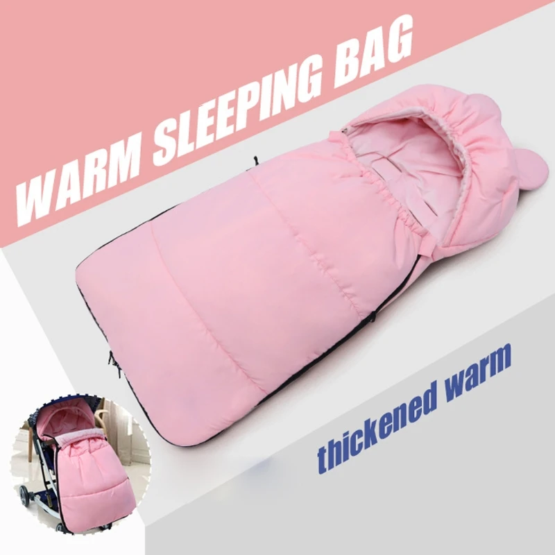 

MOLD Winter Sleeping Bags Newborn Baby Stroller Pad Sleepsack Hooded With Cute Ear