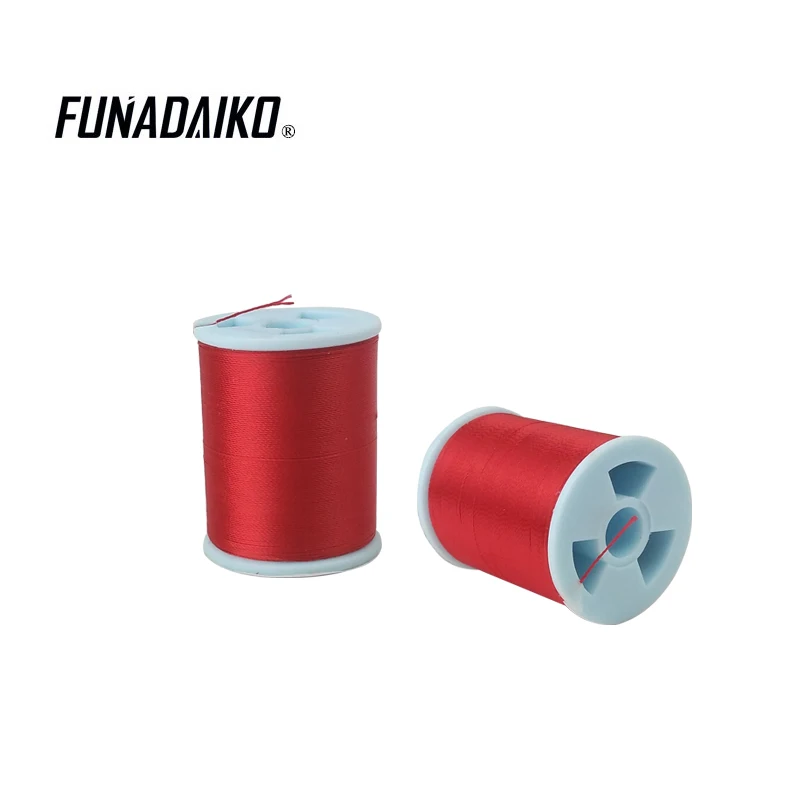 red FUNADAIKO 100 м крючок Пряжа леска Направляющая линия медленный джиг DIY вспомогательная линия - Цвет: red