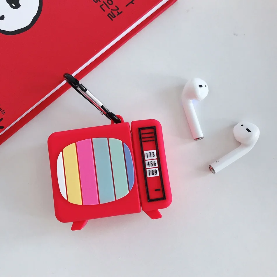 1047 Милый 3D чехол для наушников для Airpods 2, чехол с изображением аниме, Детские Силиконовые Наушники с изображением утки, Защитная крышка для Apple Airpods 1, чехол для Earpods - Цвет: 1047