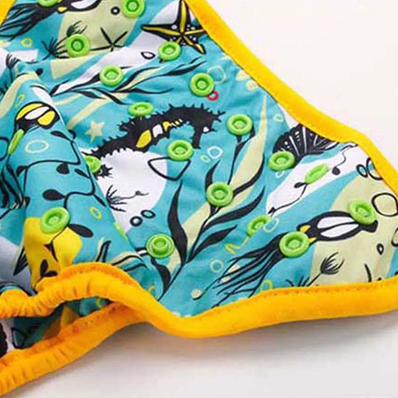 Многоразовые подгузники для новорождённых с цифровой печатью моющиеся