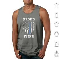 thin blue line proud police wife tank tops diy print thin blue line police law enforcement american us patriotic