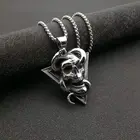 Мужское ожерелье с подвеской в виде черепа и змеи из титановой стали