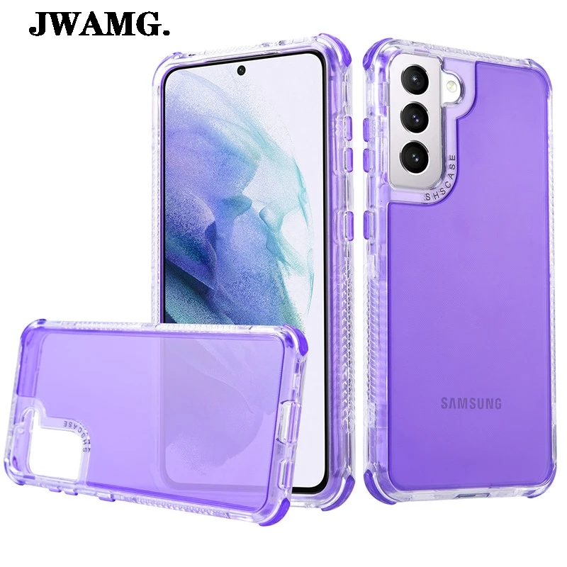 

Funda 3 en 1 для Samsung Galaxy S21 Ultra 5G S21 Plus A12 A32 A52 A72, силиконовый прозрачный чехол для проверки golpes