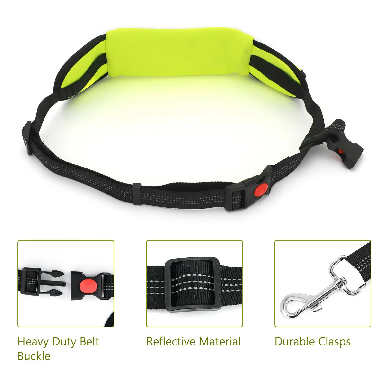 Adjustable Hand Free Dog Leash for Pet Walking Running Jogging Lead Waist Belt Chest Strap | Дом и сад
