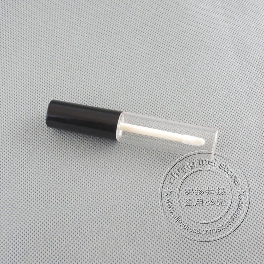 

100pcs/lot,8ml Cosmetic Lip Gloss Bottle/tube/container In Clear Color Black Cap,lipgloss Vial,Eyelash Growth Liquid Bottle
