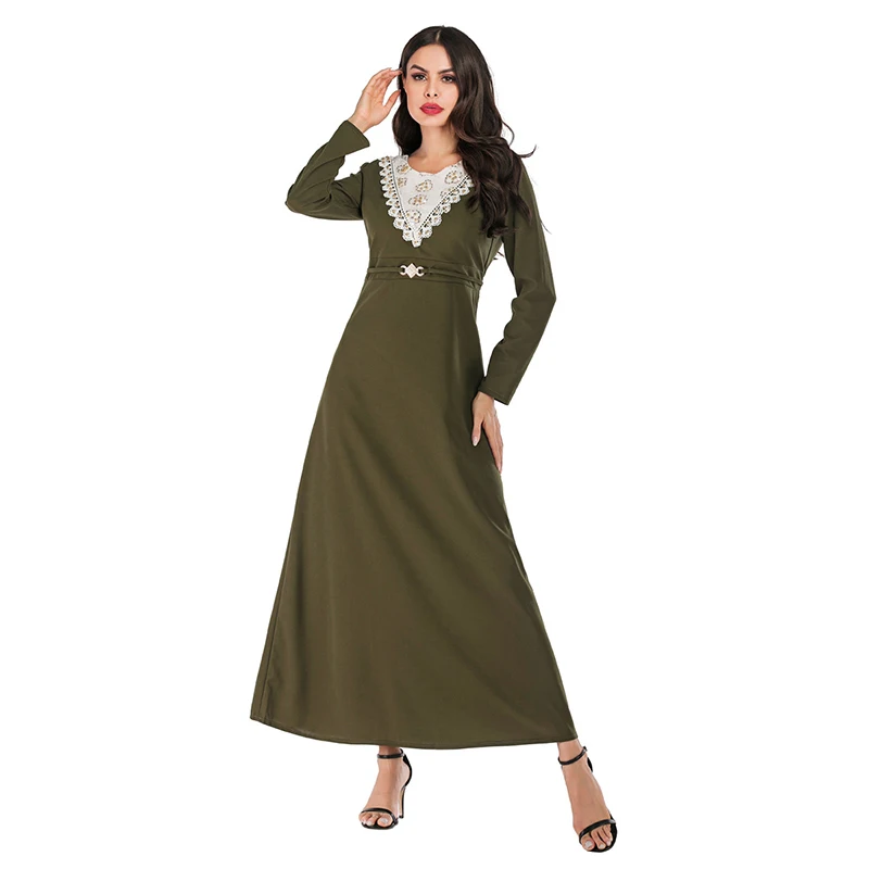 Элегантное тонкое кружевное платье с бисером для вечевечерние в Дубае дамская