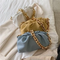 wholesale new design hippie 2021 new trendy fashion cowhide luxury sling shoulder bag cloud purse and handbag