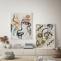 retro matisse picasso posters and prints abstract human face graffiti wall art canvas pictures for living room nordic home decor