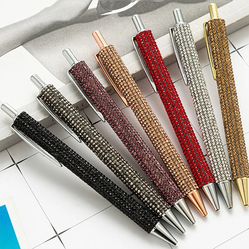 

Glitter Sequin Crystal Pen 0.5mm Black refill Ballpoint Pen Office Stationery