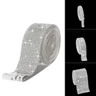 1 ярд самоклеящаяся кристаллическая стразы наклейка Алмазная лента наклейка Стразы для искусстваремесла сделай сам события автомобиля телефона украшение