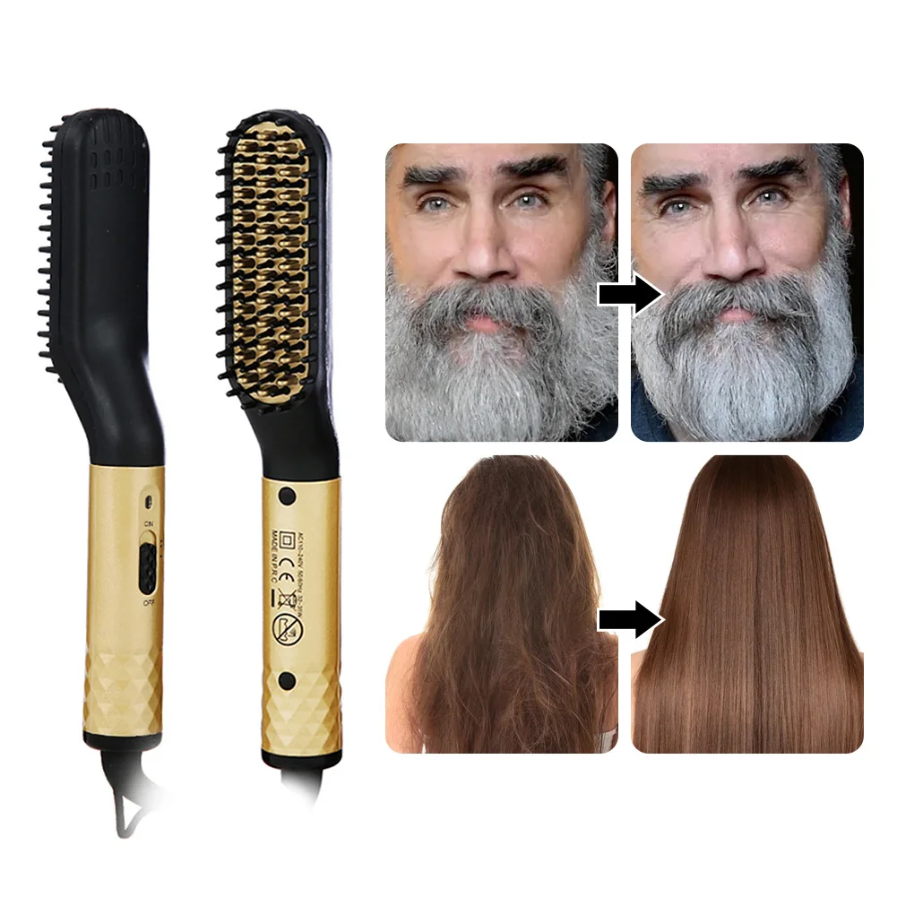 

Professional Hair Comb Brush Beard Straightener Multifunctional Hair Straightening Comb Hair Curler Fast Heating Styling Tools