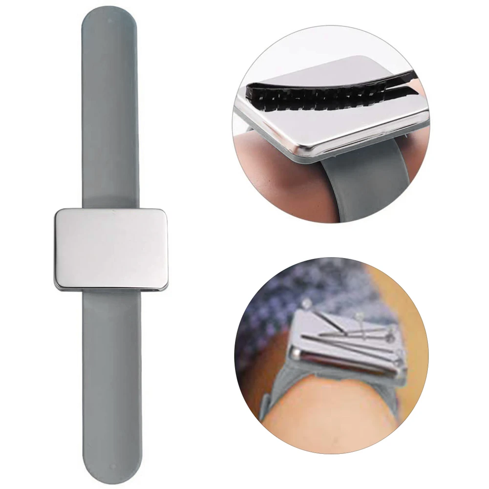 7Colors Sewing Pincushion Wrist Hand Magnetic Needle Pad Holder Square Safety Pin Cushion Storage Supplies | Дом и сад