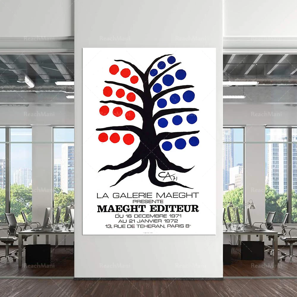 Винтажный художественный постер (литография) Александра калдера галерея мэйт