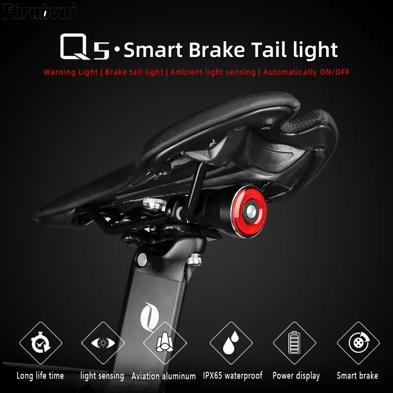 

Bike Light Brake induction Bicycle Back Lights USB Charging 22 COBLED 3Mode Rainproof Tail light Mtb Mountain Cycle light